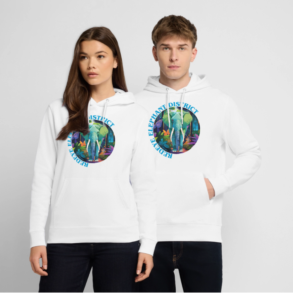 Elephant Design – Unisex Bio-Hoodie - Weiß