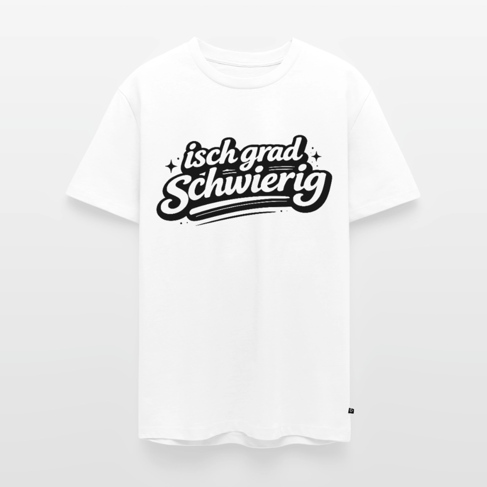 isch grad schwierig Design – Männer Premium T-Shirt - Weiß