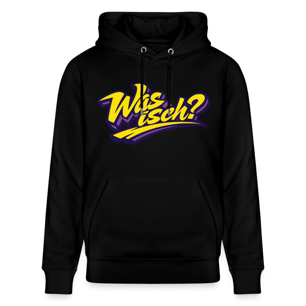 Was isch? Design – Unisex Bio-Hoodie - Schwarz
