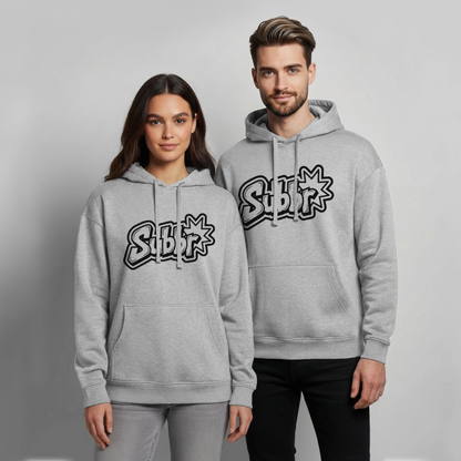 Suburb Design – Oversized Unisex Hoodie - Grau meliert