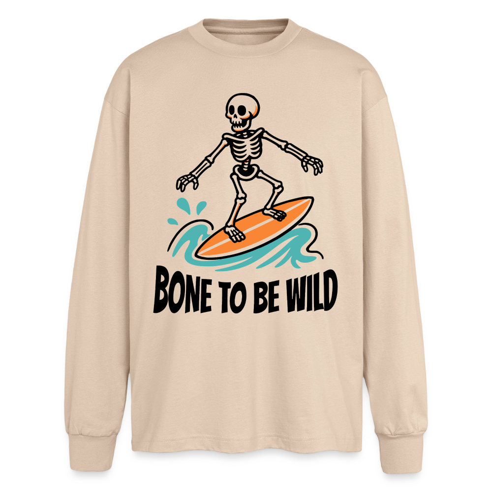 Bone to be Wild – Oversized Langarmshirt - Sand