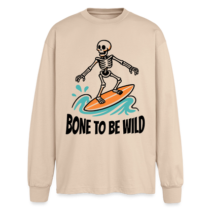 Bone to be Wild – Oversized Langarmshirt - Sand