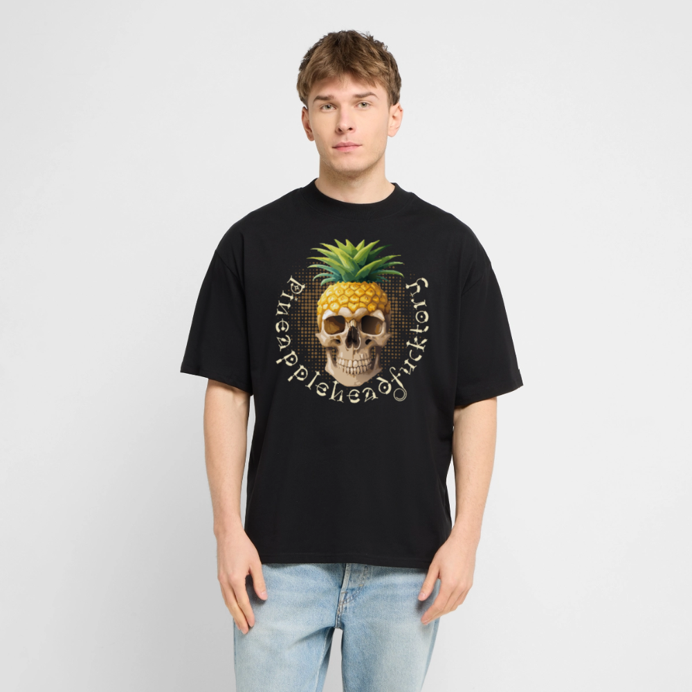 Pineapple Skull Design - Oversized Unisex Bio T-Shirt - Schwarz