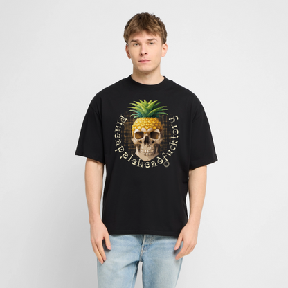 Pineapple Skull Design - Oversized Unisex Bio T-Shirt - Schwarz