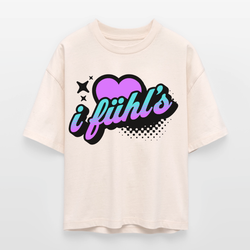 i fühl‘s Design – Frauen Boxy Bio-T-Shirt - Natur