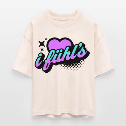 i fühl‘s Design – Frauen Boxy Bio-T-Shirt - Natur
