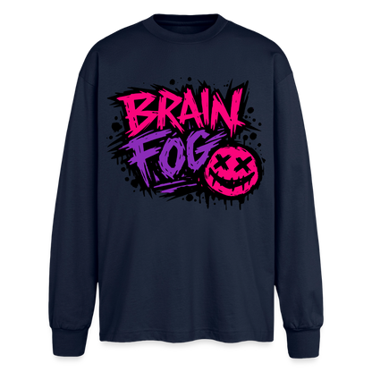 Brain Fog Design – Oversized Langarmshirt - Navy