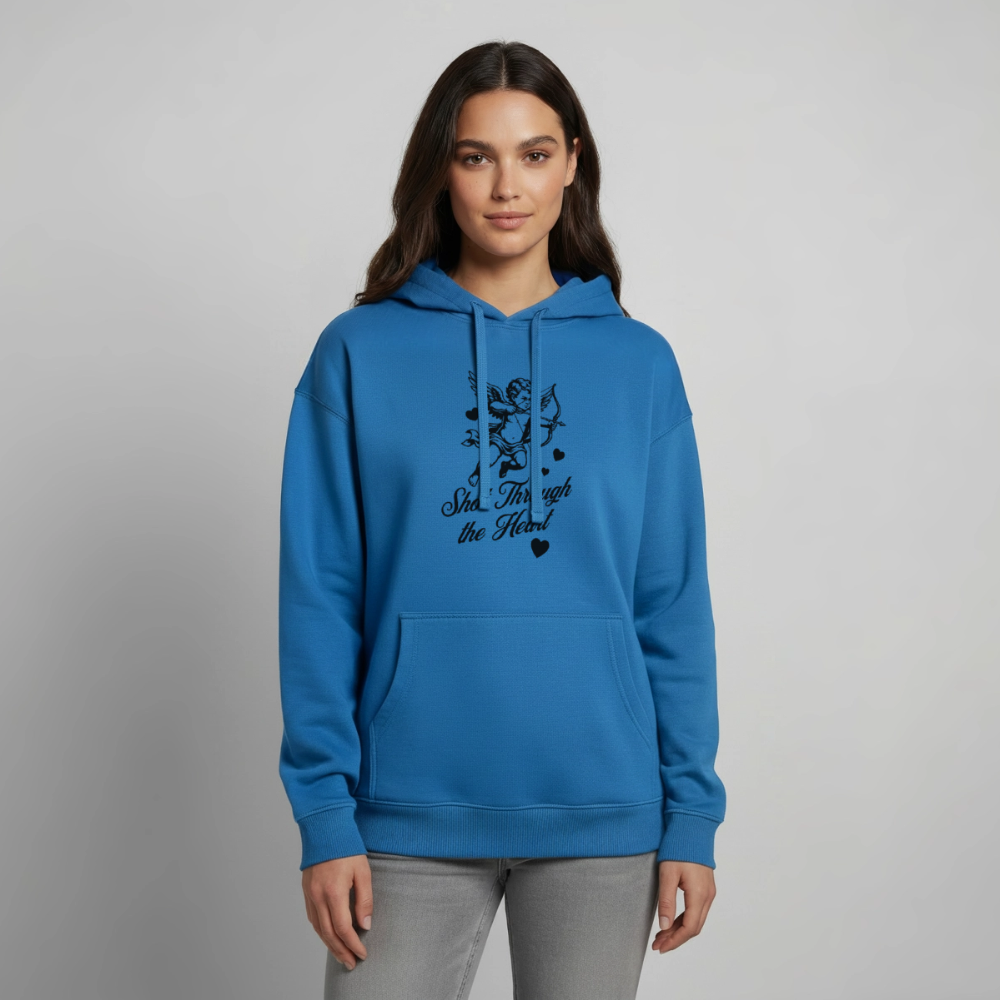 Amor Design – Oversized Unisex Hoodie - Achtsames Blau