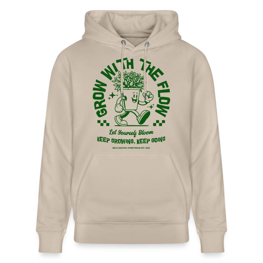 Keep Growing Design – Unisex Bio-Hoodie - Beige
