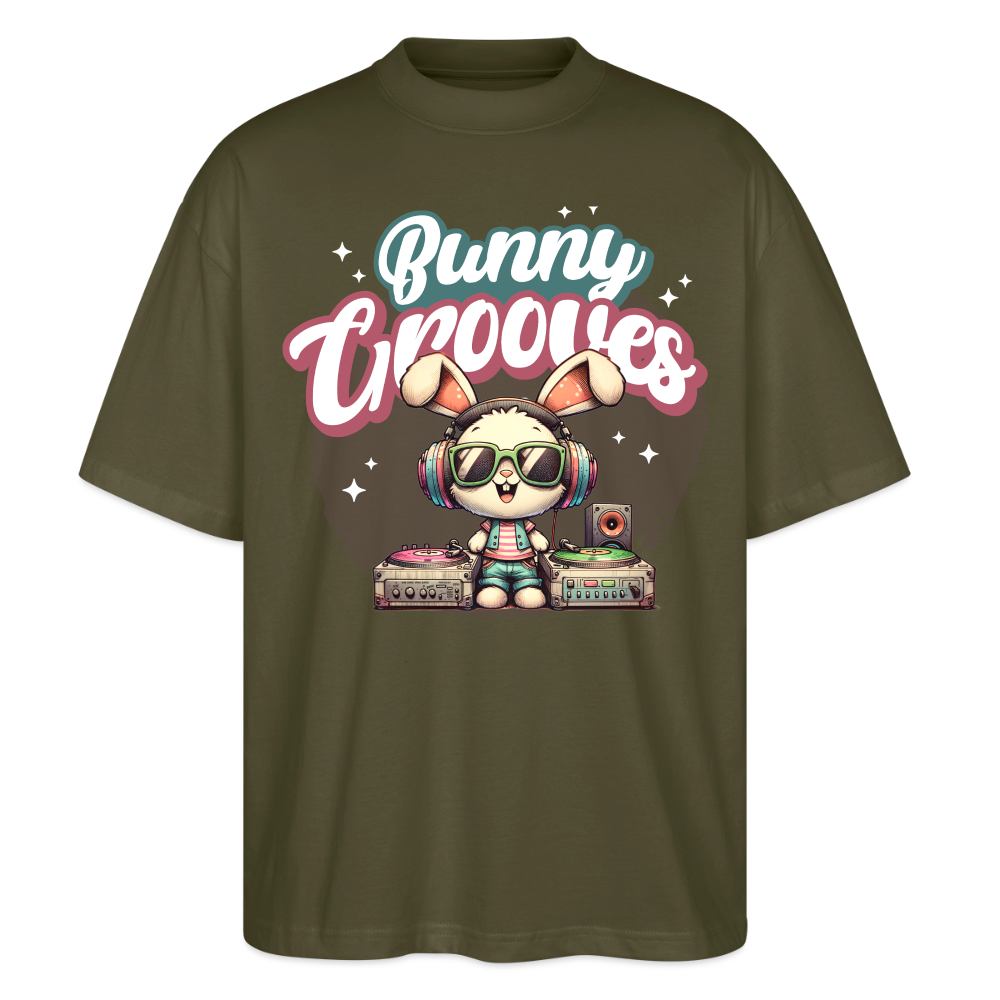 Bunny Groves Design – Oversized Unisex Bio T-Shirt - Khaki