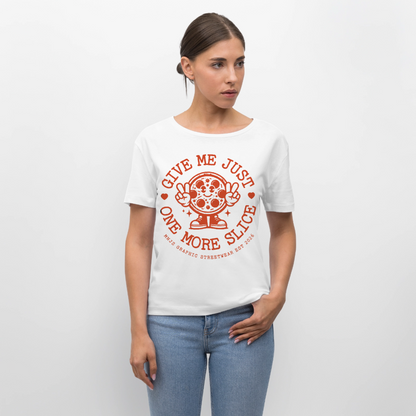 Pizza Design – Rundhals Frauen Bio-T-Shirt - Weiß