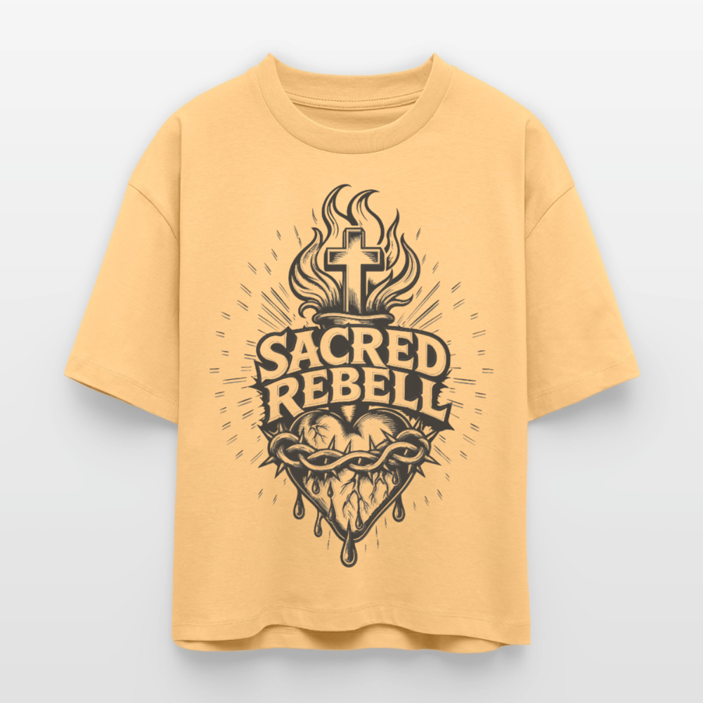 Sacred Rebell Design – Frauen Boxy Bio-T-Shirt - Mispel