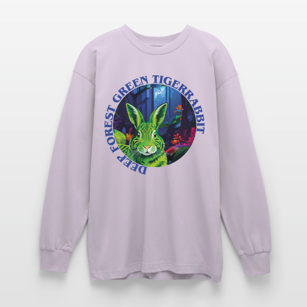 Tiger Rabbit Design – Oversized Langarmshirt - verblasstes Lila