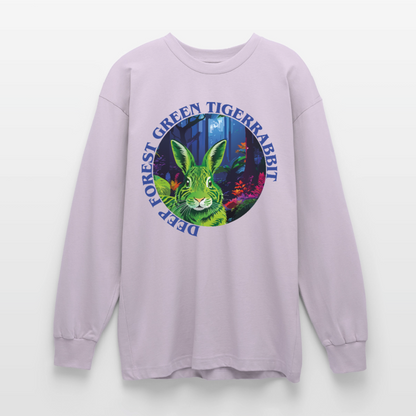 Tiger Rabbit Design – Oversized Langarmshirt - verblasstes Lila