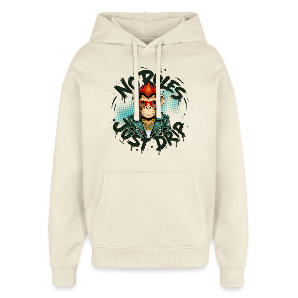 Monkey No Rules Design – Oversized Unisex Hoodie - Natur
