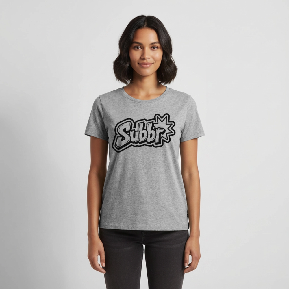 Subbr Design – Frauen Premium T-Shirt - Grau meliert