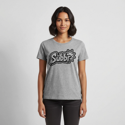 Subbr Design – Frauen Premium T-Shirt - Grau meliert