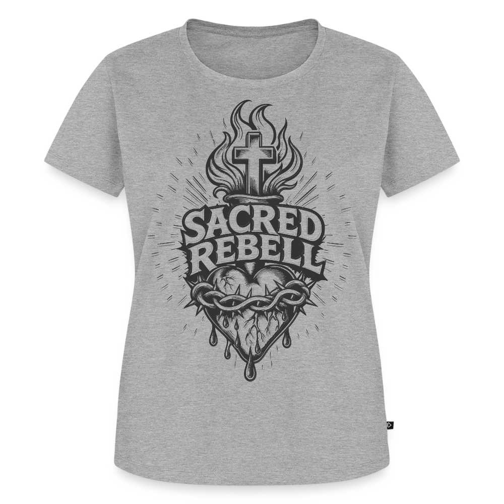 Sacred Rebell Design – Frauen Premium T-Shirt - Grau meliert