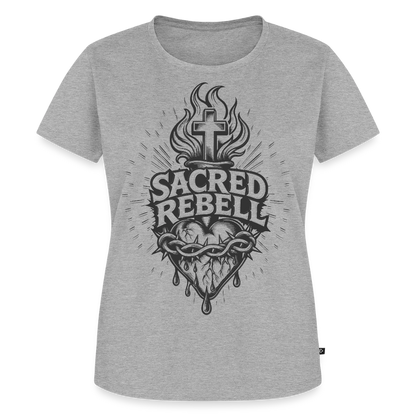 Sacred Rebell Design – Frauen Premium T-Shirt - Grau meliert