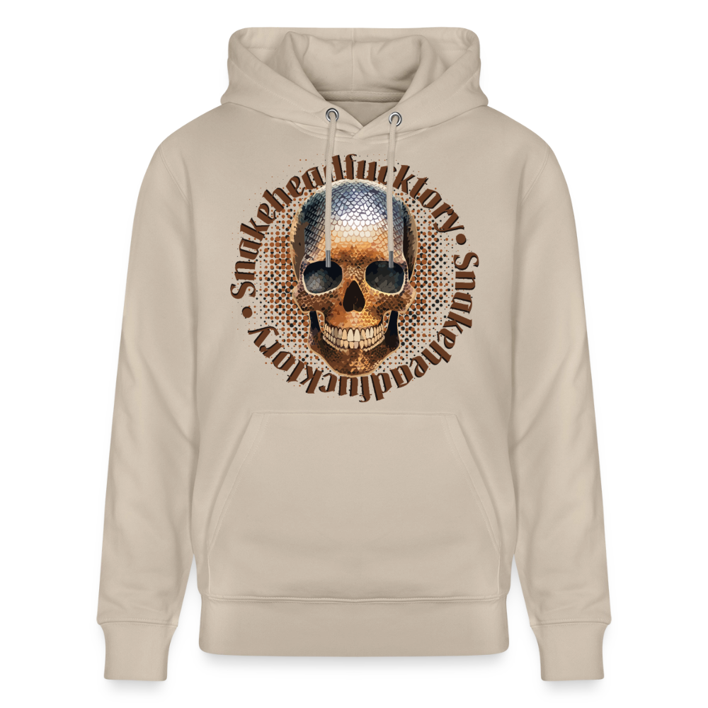 Snake Skull Design – Unisex Bio-Hoodie - Beige