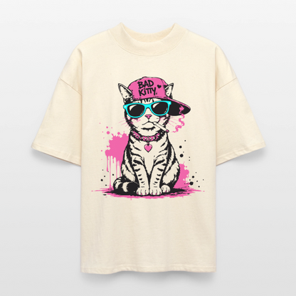 Bad Kitty Design – Oversized Unisex Bio T-Shirt - Natur