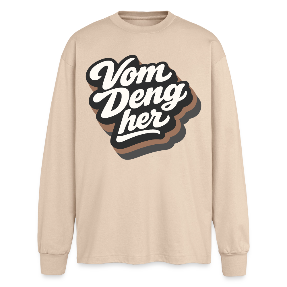 Vom Deng her Design – Oversized Langarmshirt - Sand