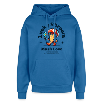 Lucky Shroom Design – Oversized Unisex Hoodie - Achtsames Blau