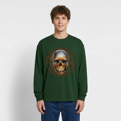 Snake Skull Design – Oversized Langarmshirt - Flaschengrün