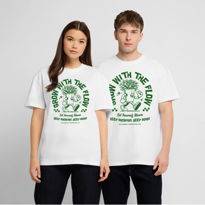 Keep Growing Design – Oversized Unisex Bio T-Shirt - Weiß