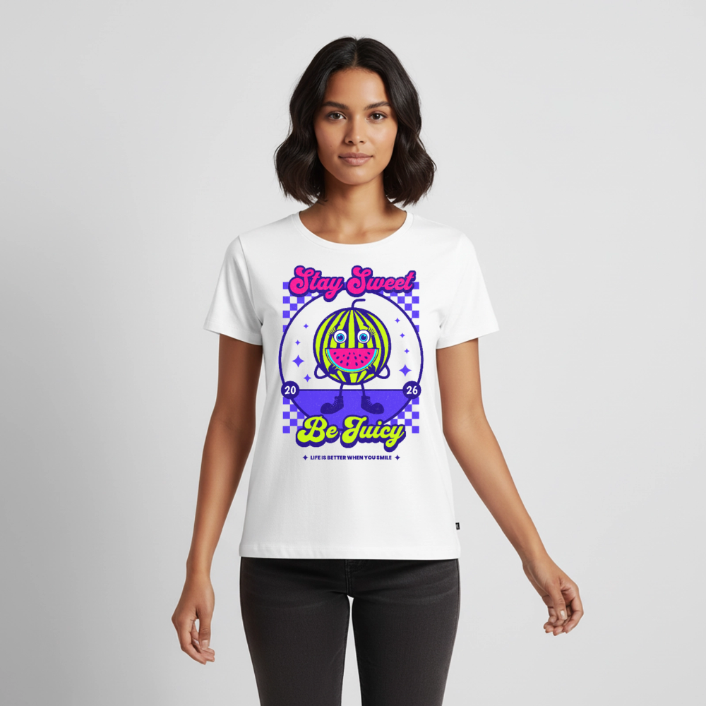 Stay Sweet Design – Frauen Premium T-Shirt - Weiß