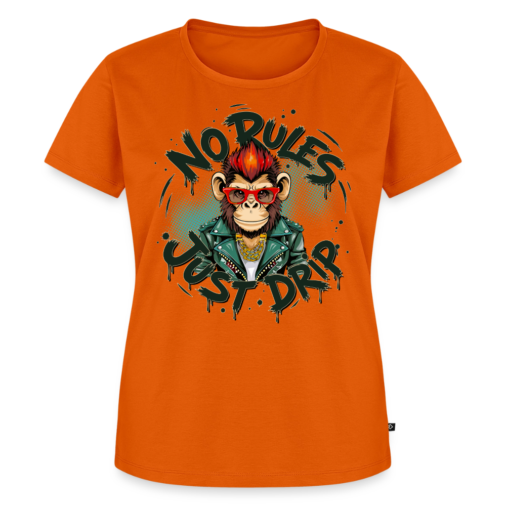 Monkey No Rules Design – Frauen Premium T-Shirt - Orange 