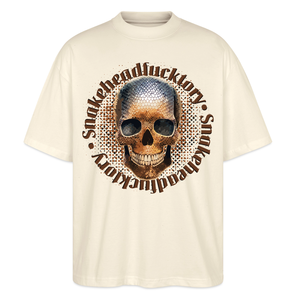 Snake Skull Design – Oversized Unisex Bio T-Shirt - Natur