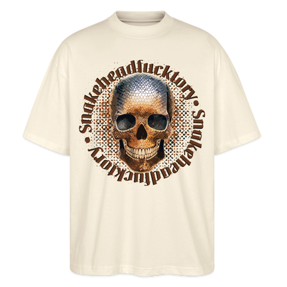 Snake Skull Design – Oversized Unisex Bio T-Shirt - Natur