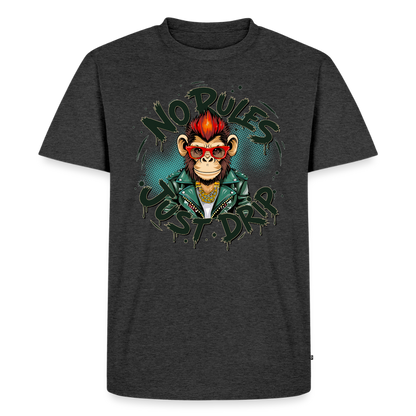 Monkey No Rules Design – Männer Premium T-Shirt - Anthrazit meliert