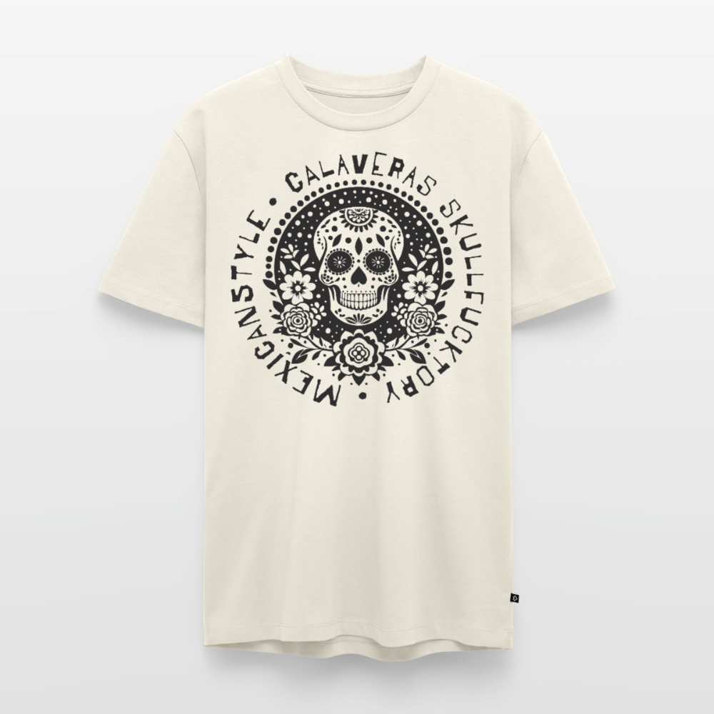 Sugar Skull Black Design - Männer Premium T-Shirt - Naturweiß