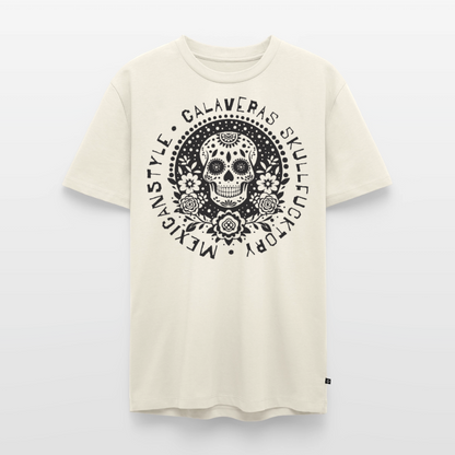 Sugar Skull Black Design - Männer Premium T-Shirt - Naturweiß