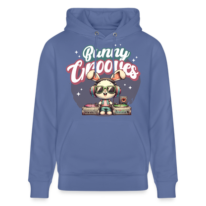 Bunny Grooves Design – Unisex Bio-Hoodie - Blau