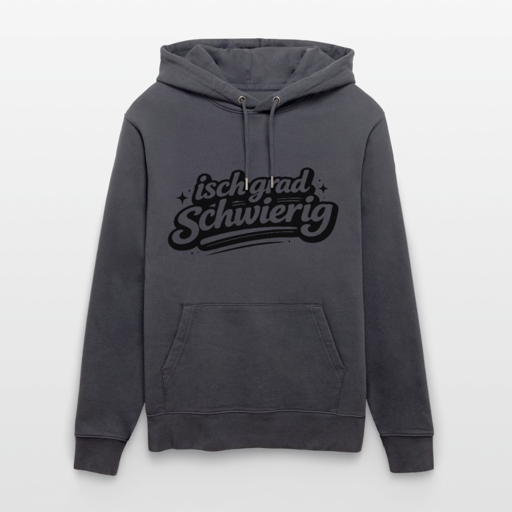 Isch grad schwierig Design – Unisex Bio-Hoodie - Indigoblau