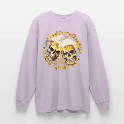 Party Skull Design – Oversized Langarmshirt - verblasstes Lila