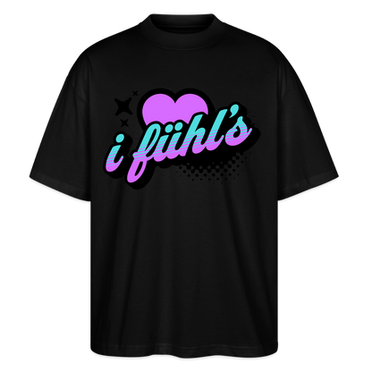 i fühl‘s Design – Oversized Unisex Bio T-Shirt - Schwarz