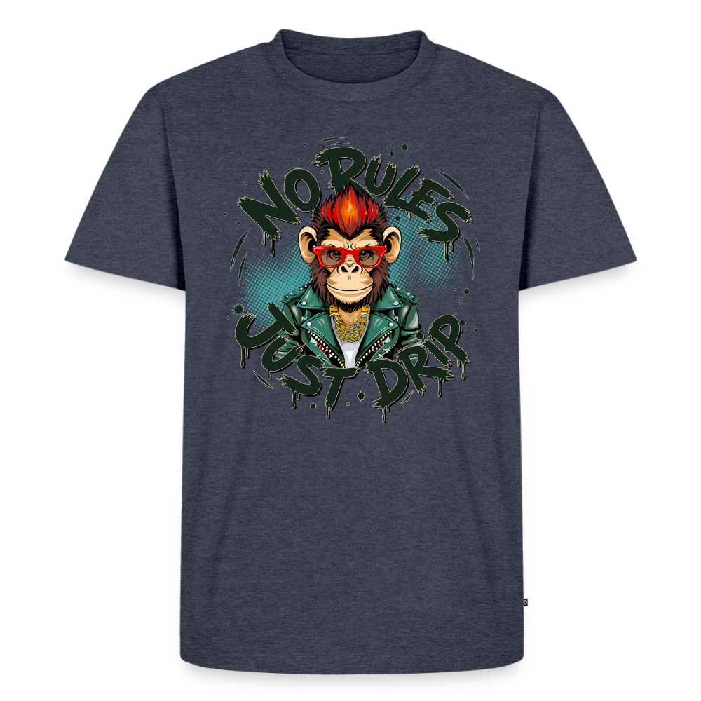 Monkey No Rules Design – Männer Premium T-Shirt - Jeansblau 