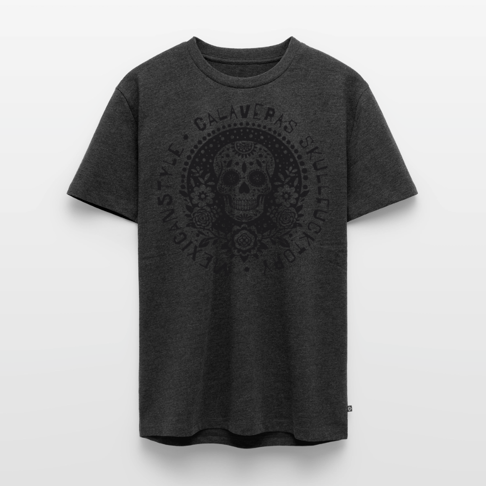 Sugar Skull Black Design - Männer Premium T-Shirt - Anthrazit meliert
