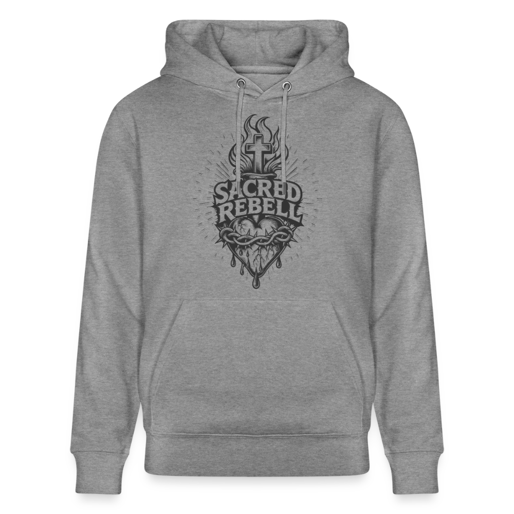 Sacred Rebell Design – Unisex Bio-Hoodie - Hellgrau marmoriert