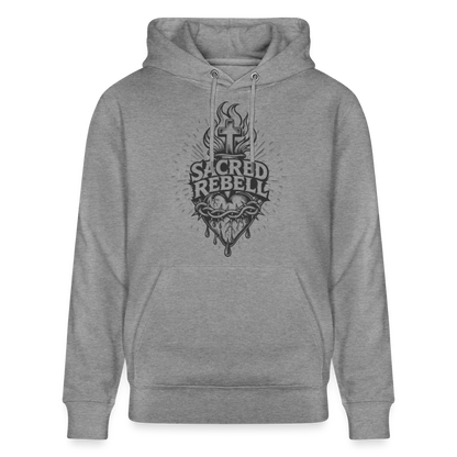 Sacred Rebell Design – Unisex Bio-Hoodie - Hellgrau marmoriert