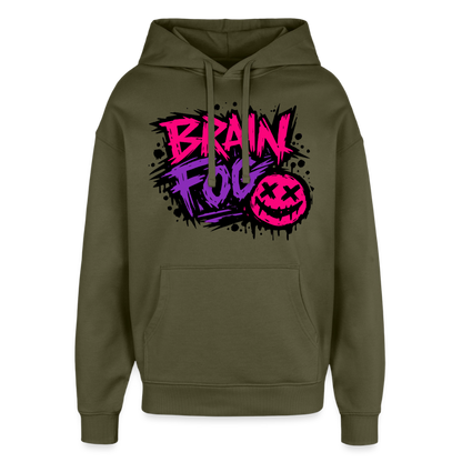 Brain Fog Design – Oversized Unisex Hoodie - Khaki