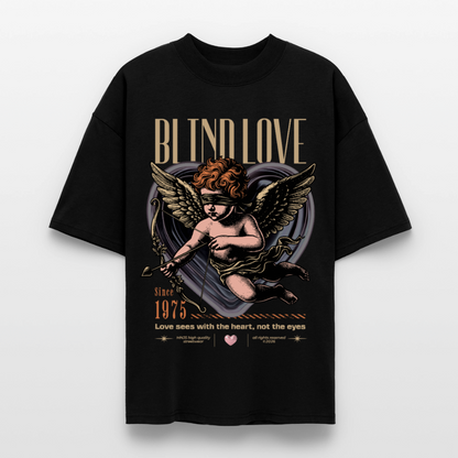 Blind Love Design – Oversized Unisex Bio T-Shirt - Schwarz