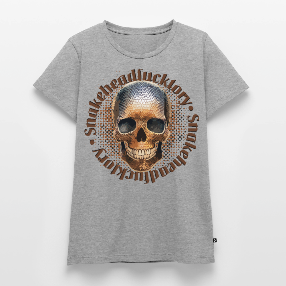 Snake Skull Design – Frauen Premium T-Shirt - Grau meliert