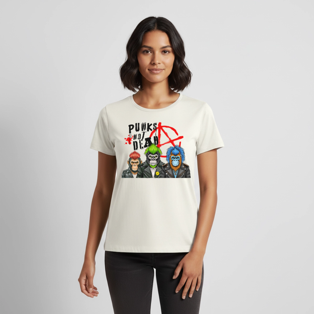 Punks Not Dead Design – Frauen Premium T-Shirt - Naturweiß