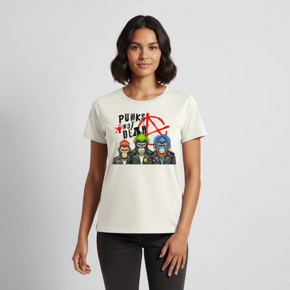 Punks Not Dead Design – Frauen Premium T-Shirt - Naturweiß
