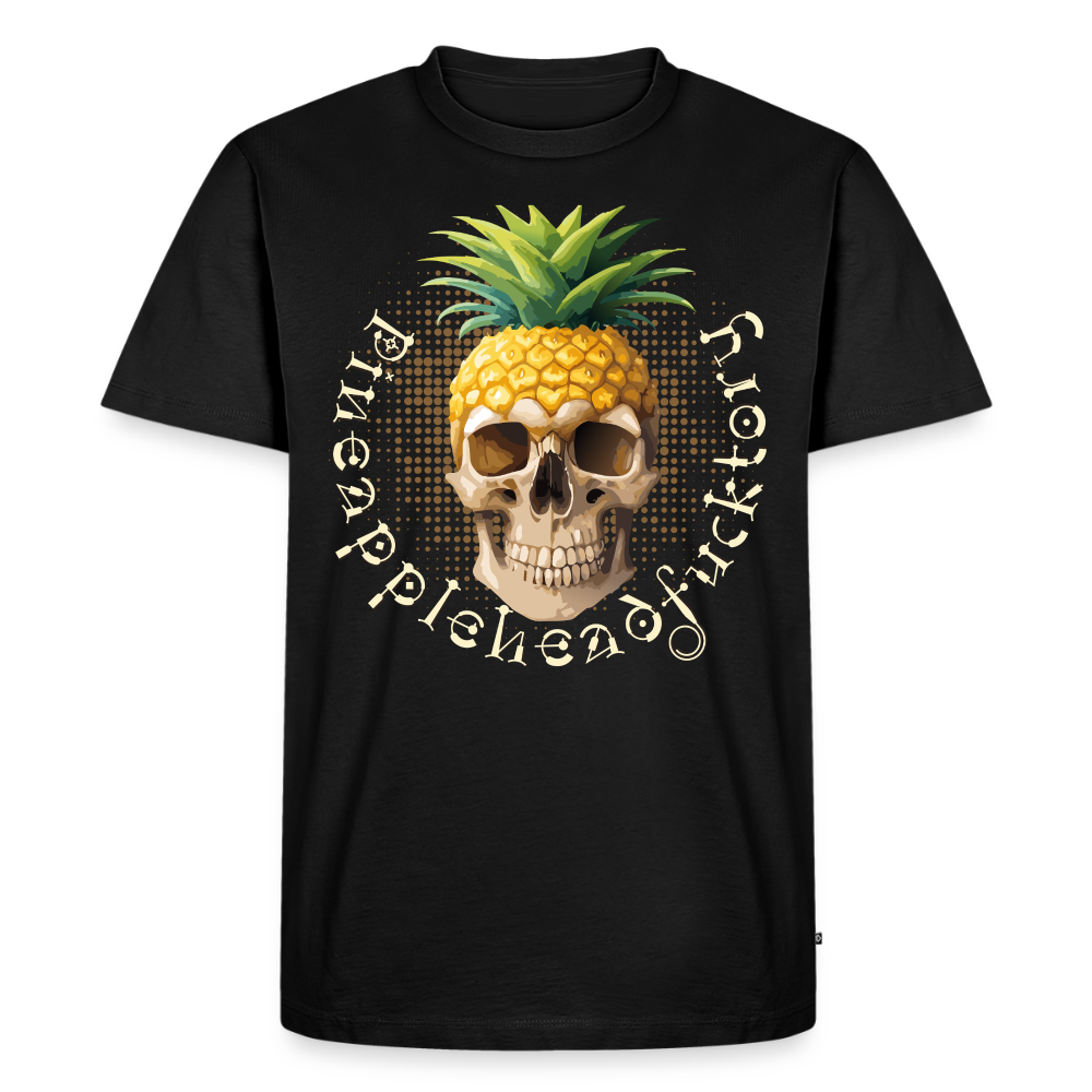 Pineapple Skull Design - Männer Premium T-Shirt - Schwarz